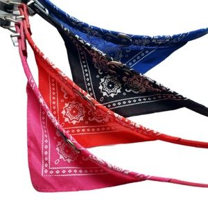 (3 pack) Print Bandana Dog Collar (small/medium)